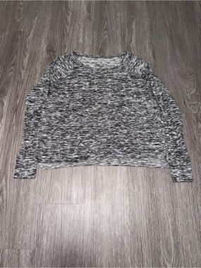 American Eagle Soft & Sexy Gray & black marbled long sleeve top Size Small